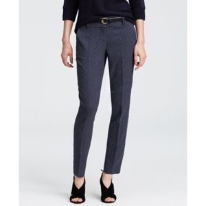 Ann Taylor Devin Geo Jacquard Ankle Pants 6P